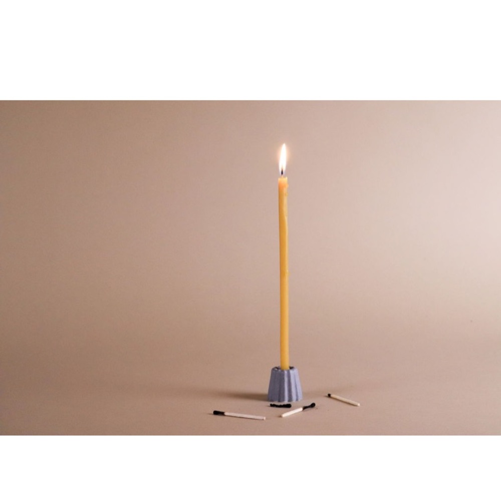 Natural Beeswax Hand Dipped Taper (1 set of 2)